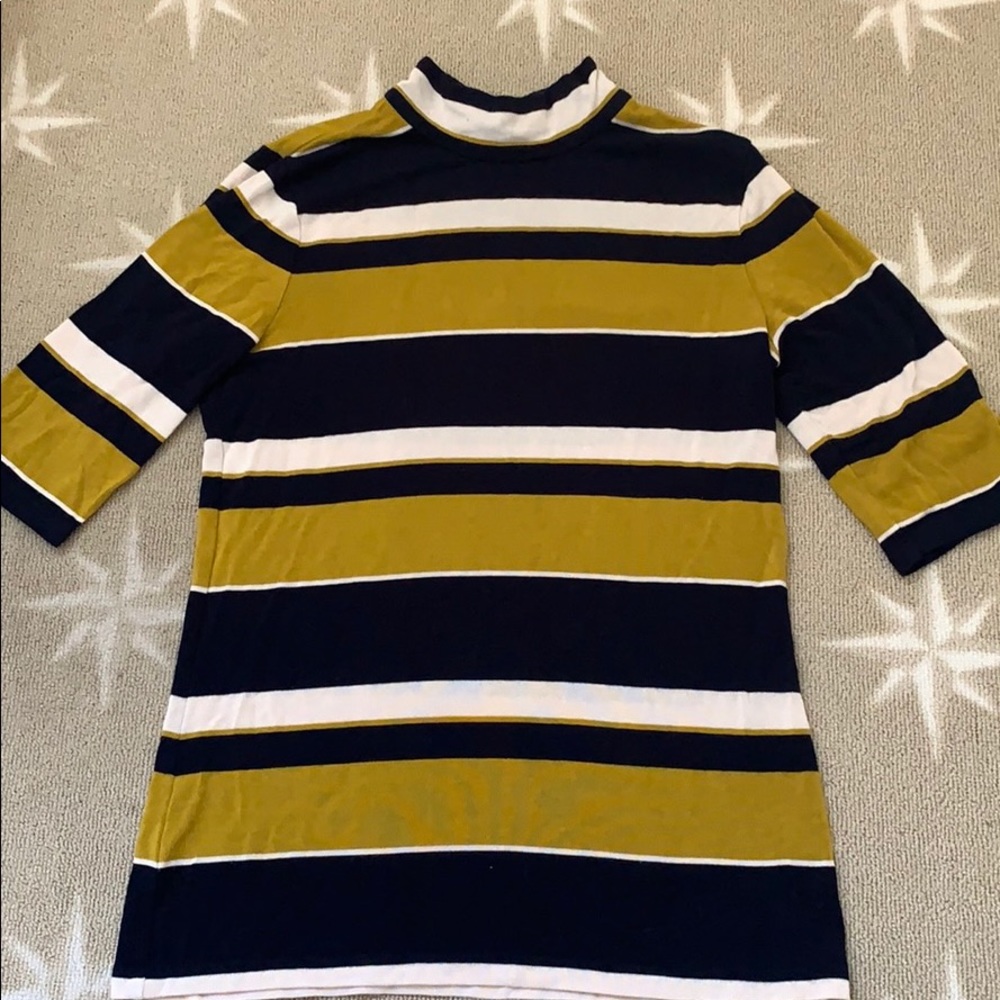Ann Taylor striped mock turtleneck xs